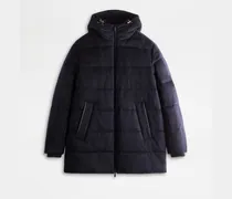 Gesteppte Cabanjacke aus Woll-Drap T15, BLAU, XX - Coat / Trench