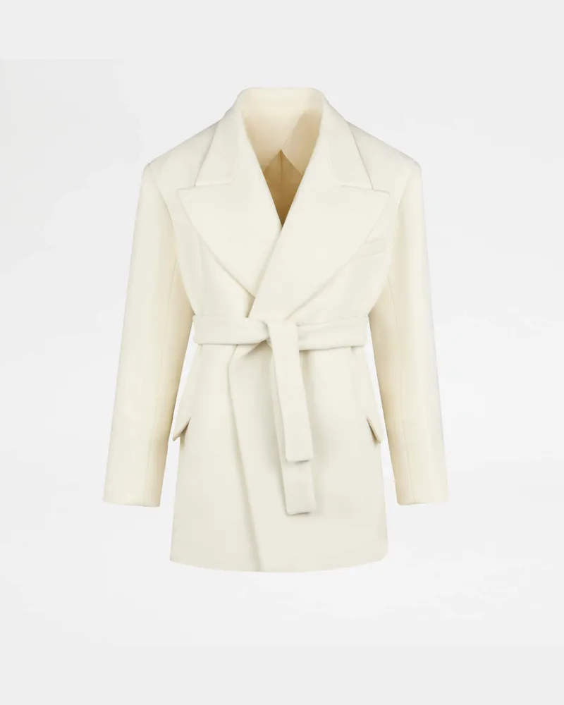 TOD'S Cabanjacke aus Wollstoff, WEISS, 40 - Jackets Weiss