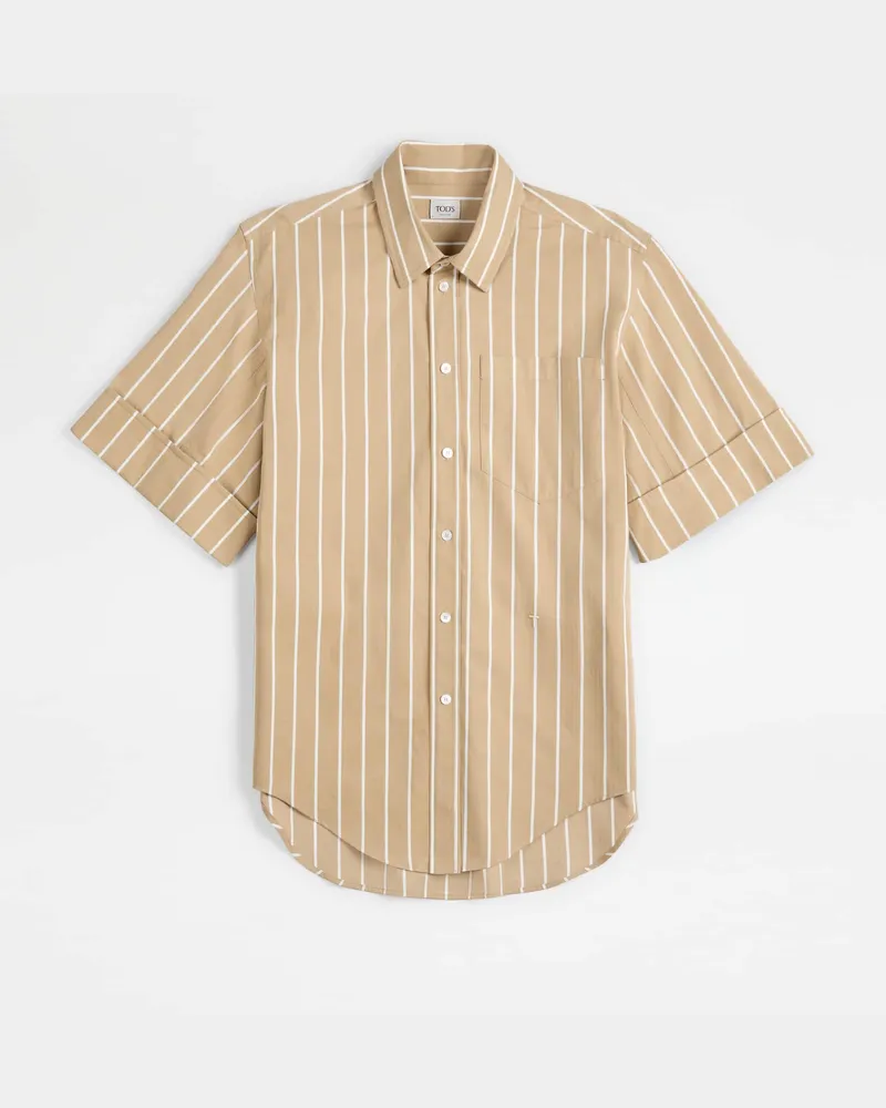 TOD'S Bluse aus Baumwolle, WEISS,BEIGE Shirts Weiss