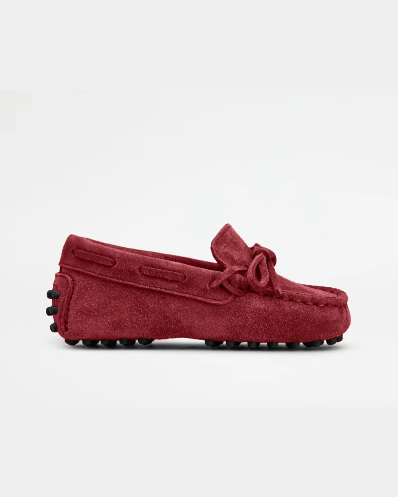 TOD'S Mokassins Gommino Junior aus Veloursleder, BORDEAUX Junior Shoes Bordeaux
