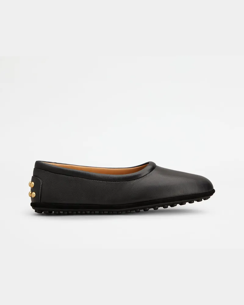 TOD'S Ballerinas aus Nappaleder, SCHWARZ Shoes Schwarz