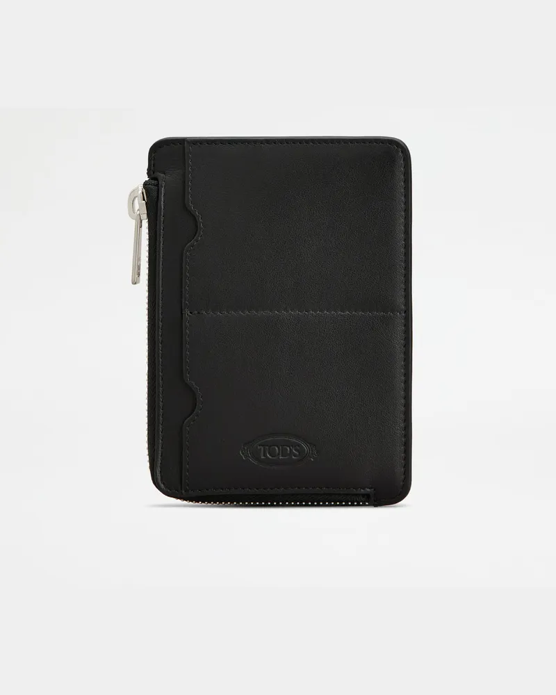 TOD'S Pouch aus Leder Small, SCHWARZ,  - Wallets Schwarz