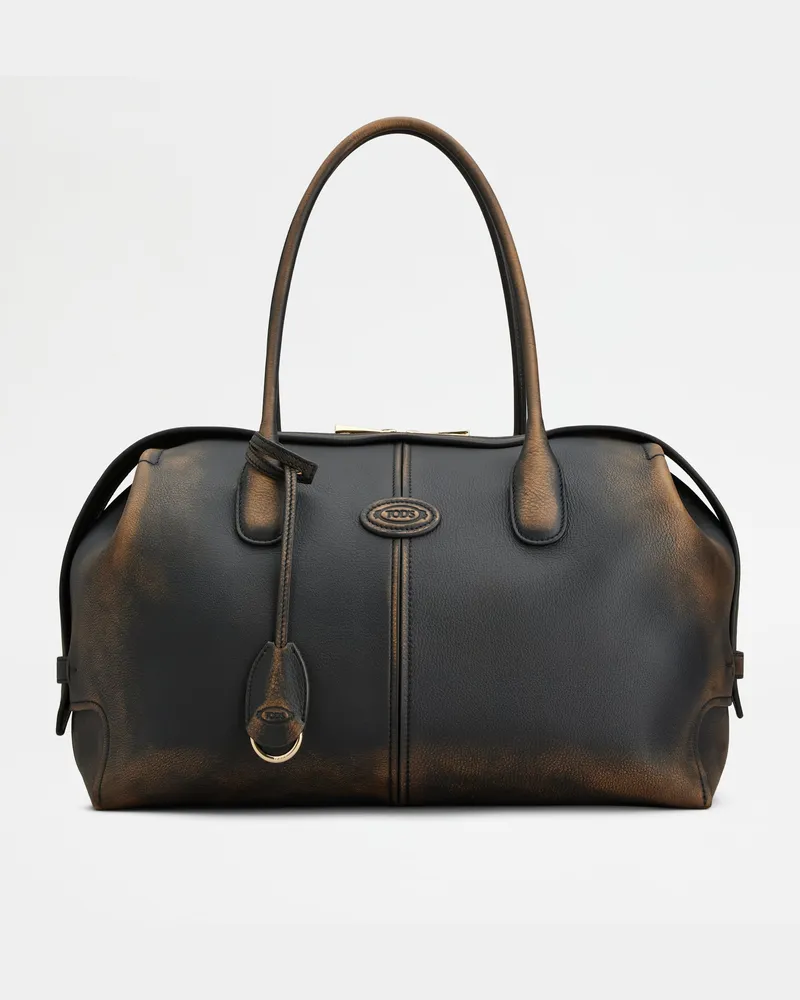 TOD'S Bauletto-Tasche aus Leder Large, BRAUN,SCHWARZ,  - Bags Braun