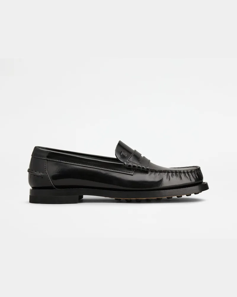 TOD'S Loafers aus Leder, SCHWARZ Shoes Schwarz