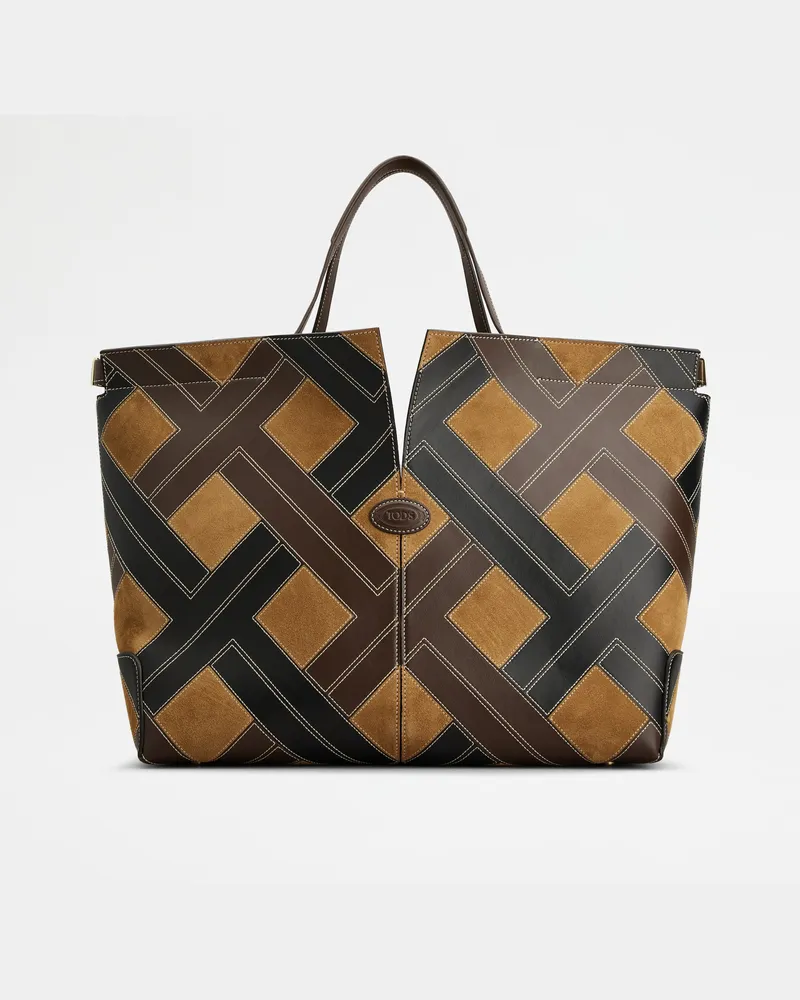 TOD'S Di Bag Folio aus Leder Medium, BRAUN,  - Bags Braun