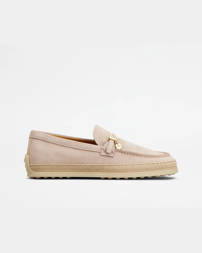 TOD'S Loafers aus Veloursleder, ROSA Shoes Rosa