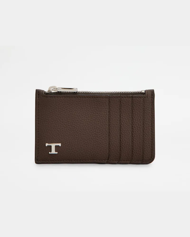 TOD'S Kartenetui aus Leder, BRAUN,  - Wallets Braun