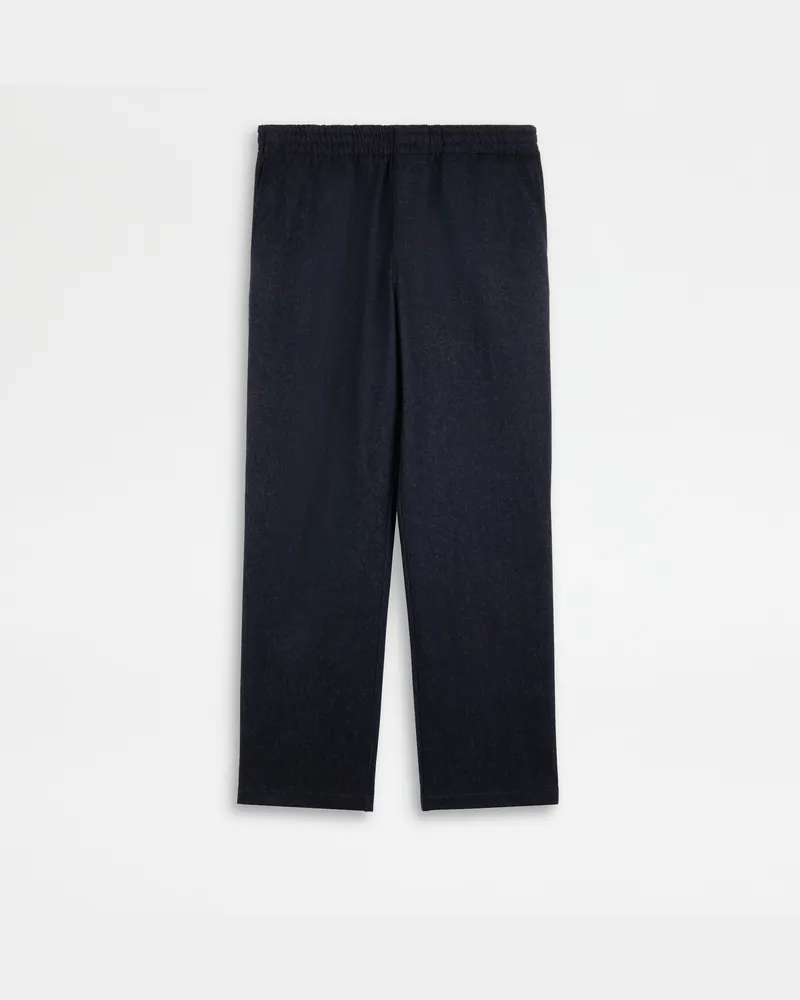 TOD'S Hose aus Wolldenim mit Tunnelzug, BLAU Trousers Blau