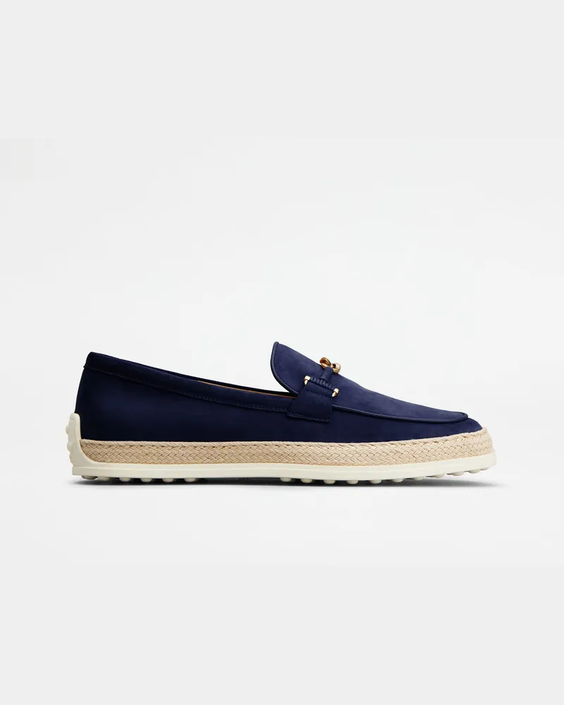 TOD'S Loafers aus Veloursleder, BLAU Shoes Blau
