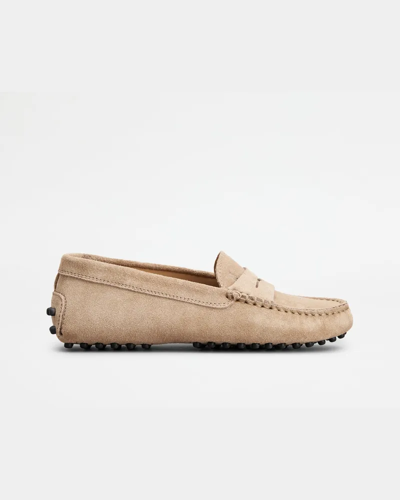 TOD'S Mokassins Gommino Junior aus Veloursleder, BRAUN Junior Shoes Braun