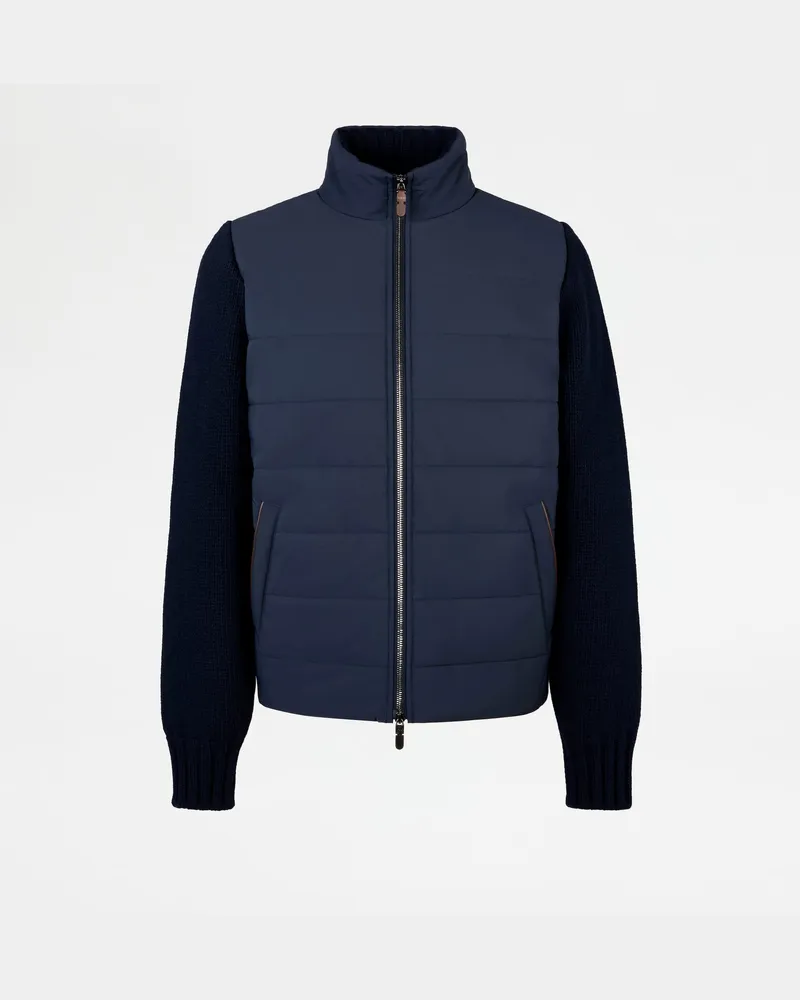TOD'S Jacke aus zwei Materialien, BLAU Knitwear Blau