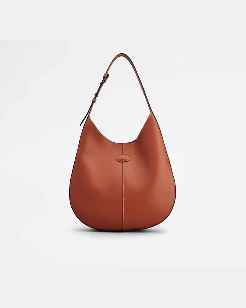 TOD'S Di Bag Hobo aus Leder Small, BRAUN,  - Bags Braun