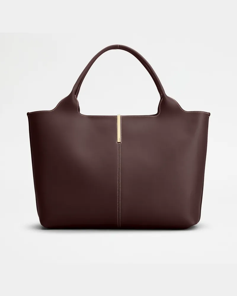 TOD'S Shopper aus Leder Medium-Small, BORDEAUX,  - Bags Bordeaux