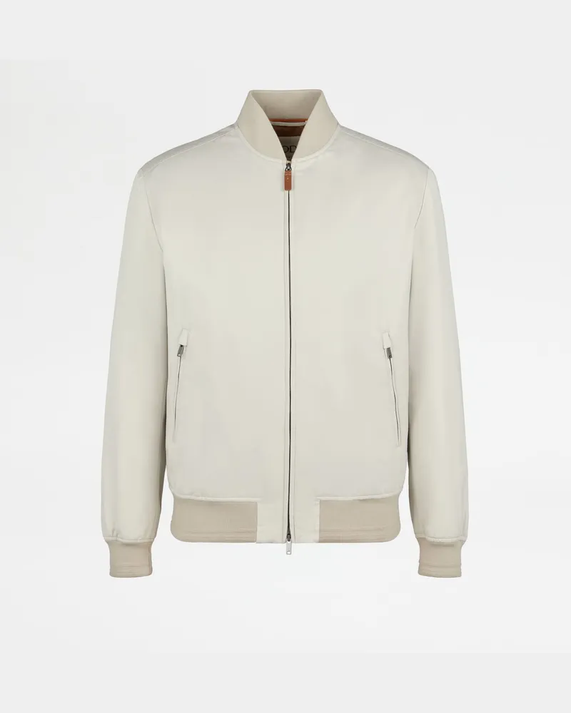 TOD'S Bomberjacke Brera aus Soft Touch-Mikrofaser, WEISS, XX - Coat / Trench Weiss
