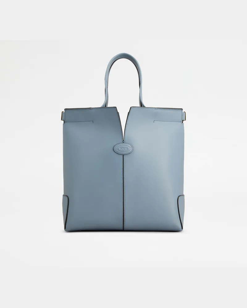 TOD'S Di Bag Folio aus Leder Small, HELLBLAU,  - Bags Hellblau