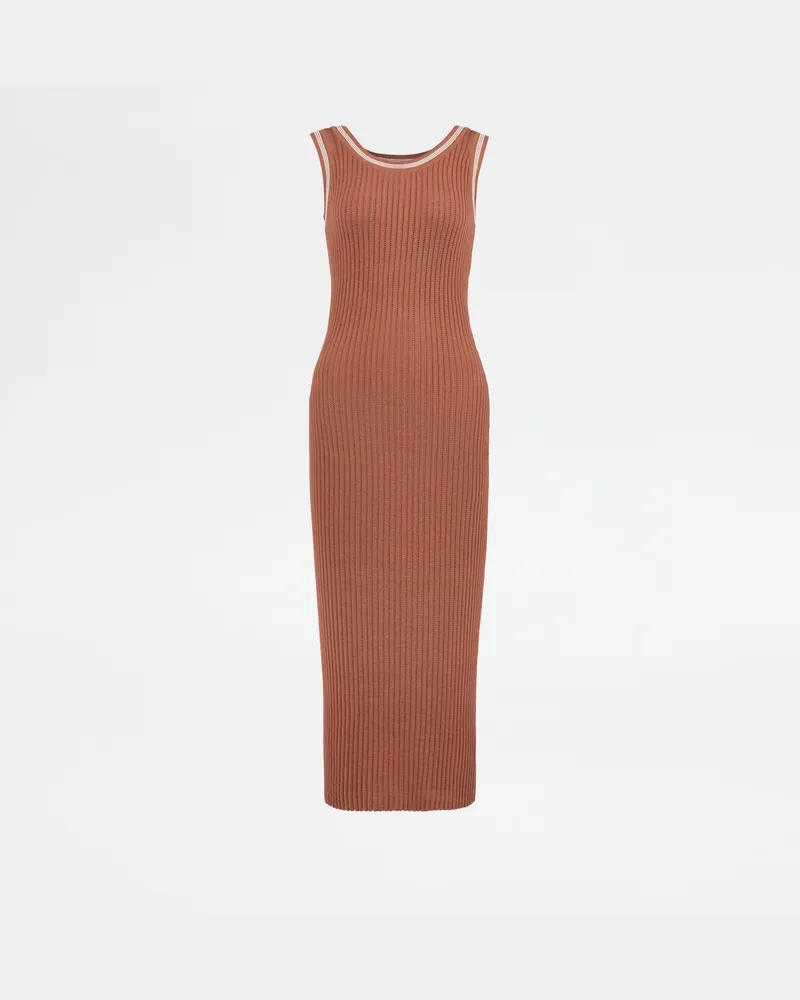 TOD'S Kleid aus Baumwollstrick, ORANGE Clothing Orange