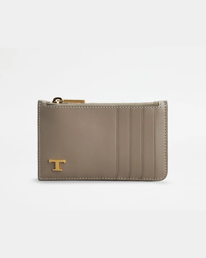 TOD'S Kartenetui Tod's aus Leder, GRAU,  - Wallets Grau
