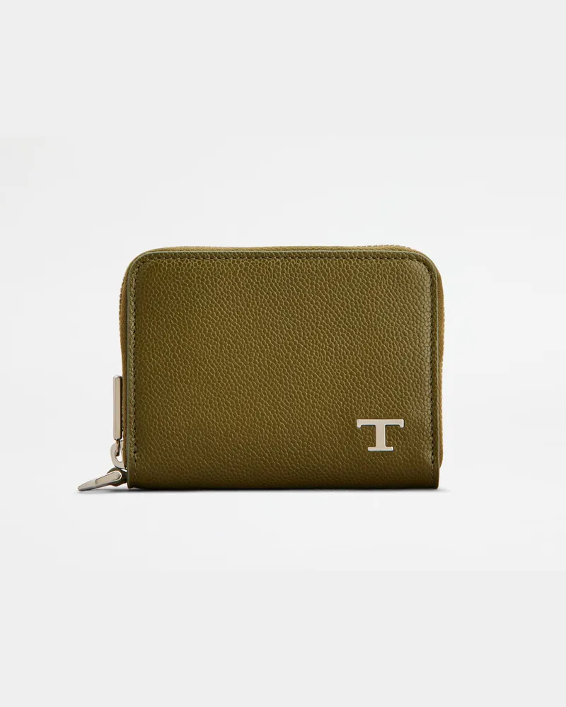 TOD'S Kreditkartenetui aus Leder, GRÜN,  - Wallets Grün
