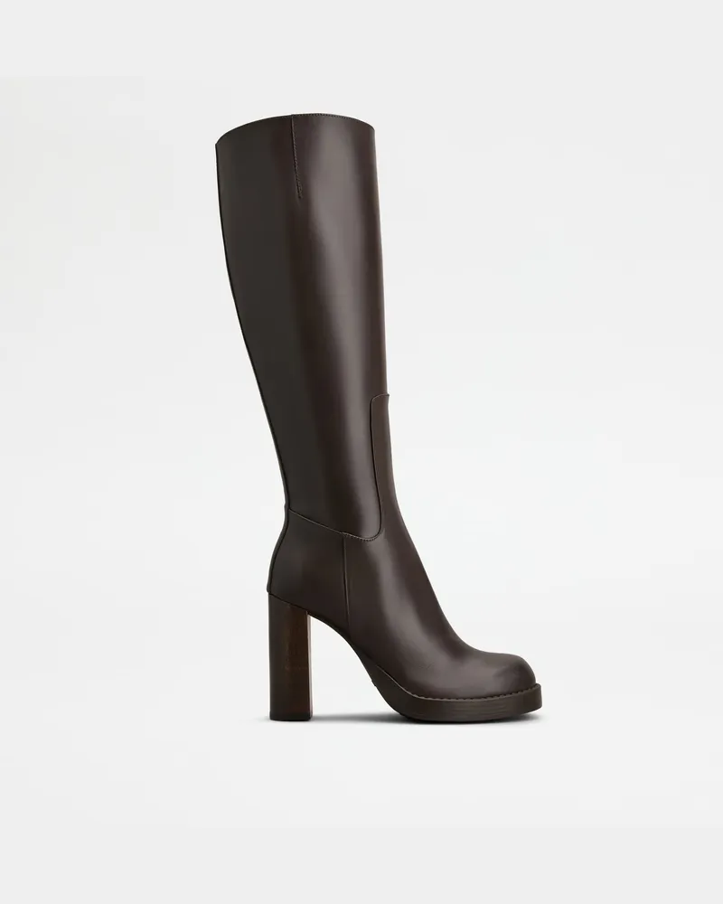 TOD'S Stiefel aus Leder, BRAUN Shoes Braun