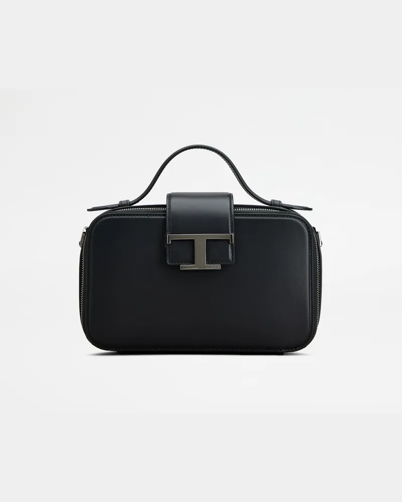 TOD'S Camera Bag aus Leder Mini, SCHWARZ,  - Bags Schwarz