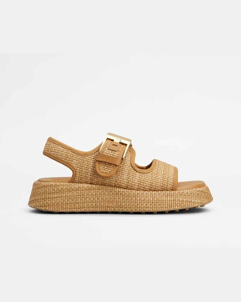 TOD'S Sandalen aus Bast, BEIGE Shoes Beige