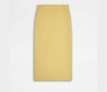 Midirock aus Wolle, GELB Skirts