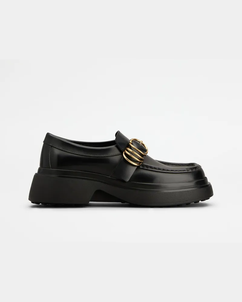 TOD'S Loafers aus Leder, SCHWARZ Shoes Schwarz