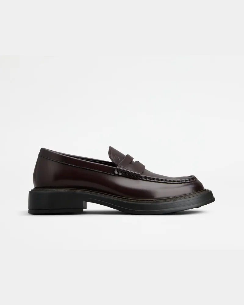 TOD'S Loafers aus Leder, BORDEAUX Shoes Bordeaux