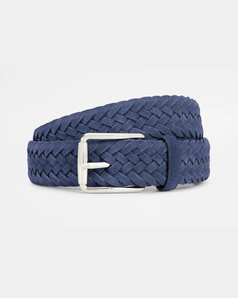 TOD'S Gürtel aus Veloursleder, BLAU, 95 - Belts Blau