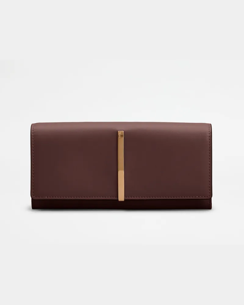TOD'S Portemonnaie aus Leder, BORDEAUX,  - Wallets Bordeaux