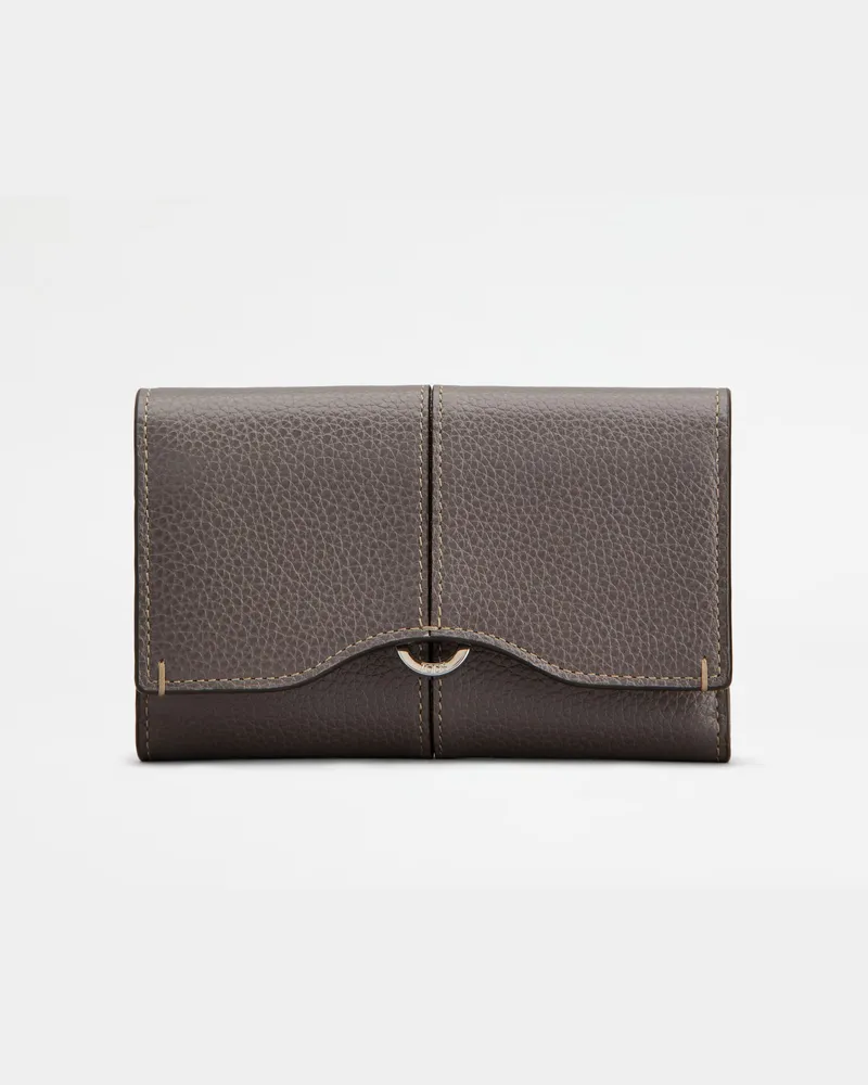 TOD'S Portemonnaie aus Leder, GRAU,  - Wallets Grau