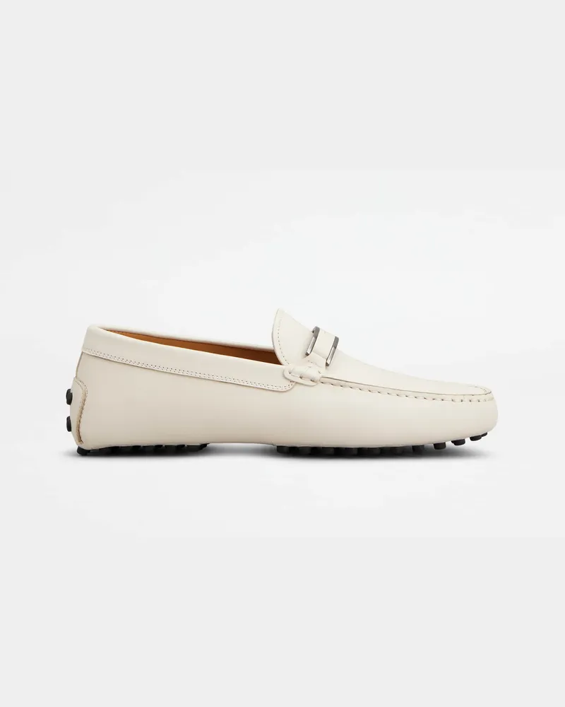 TOD'S Mokassins Gommino aus Leder, CREME Shoes Creme