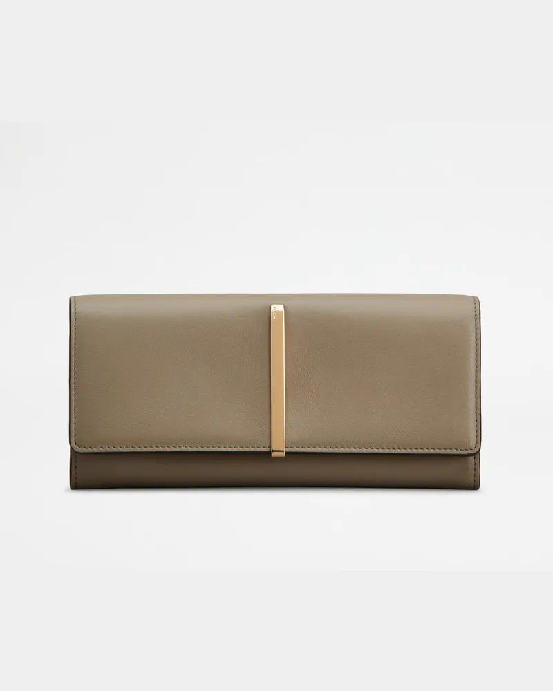 TOD'S Portemonnaie aus Leder, GRAU,  - Wallets Grau