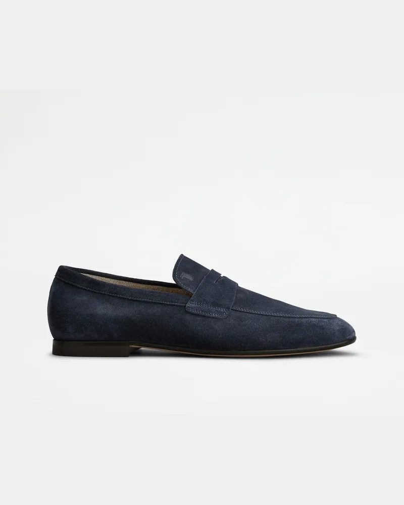 TOD'S Loafer Tod's aus Veloursleder, BLAU Shoes Blau
