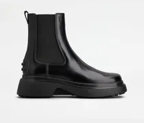 Chelsea Boots aus Leder, SCHWARZ Shoes