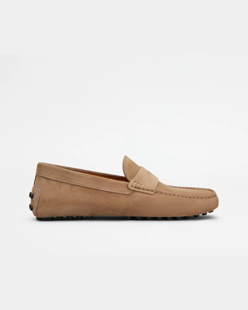 TOD'S Mokassins Gommino aus Veloursleder, BEIGE Shoes Beige