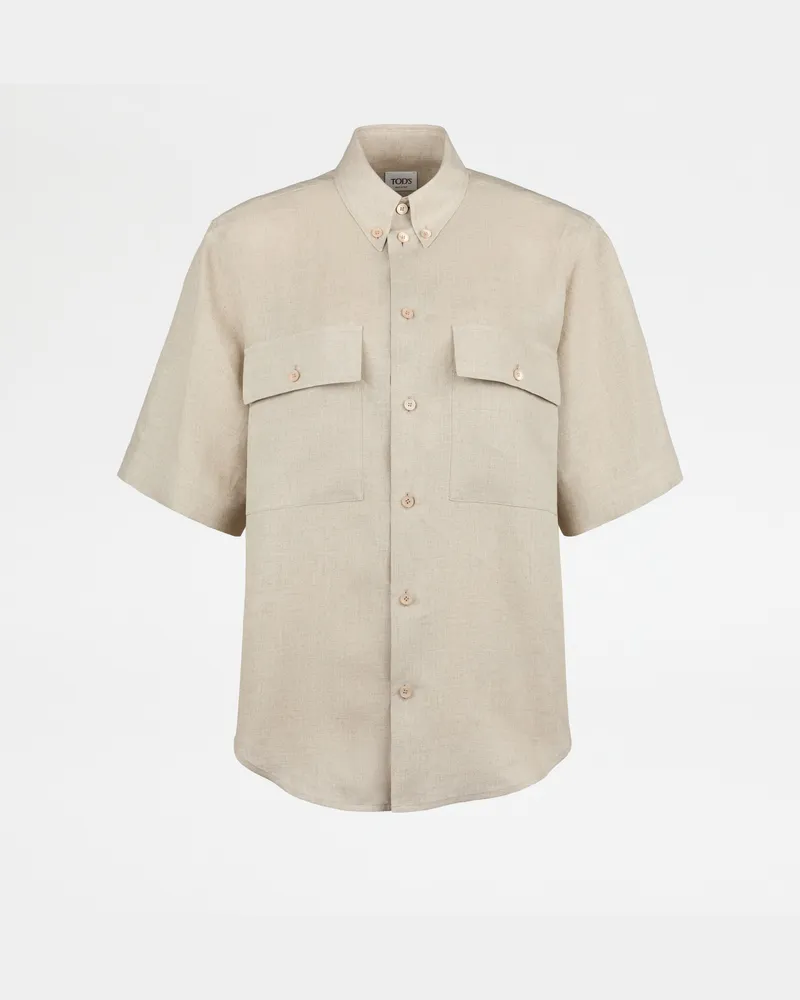 TOD'S Bluse aus Leinen, BEIGE Shirts Beige