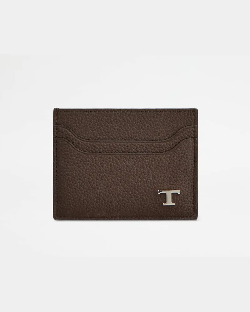 TOD'S Kartenetui aus Leder, BRAUN,  - Wallets Braun