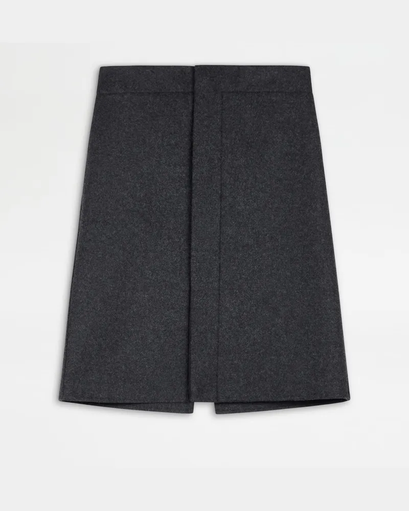 TOD'S Rock aus Double-Kaschmir, GRAU Skirts Grau
