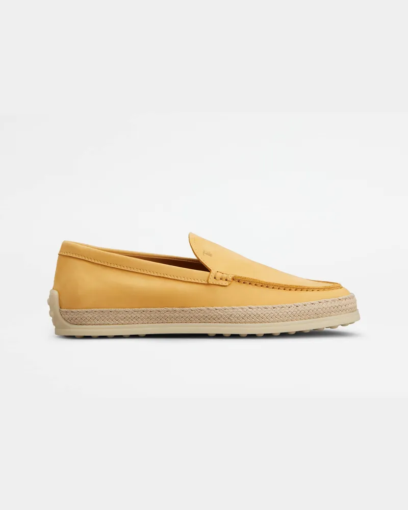TOD'S Slipper-Loafers aus Nubukleder, GELB Shoes Gelb