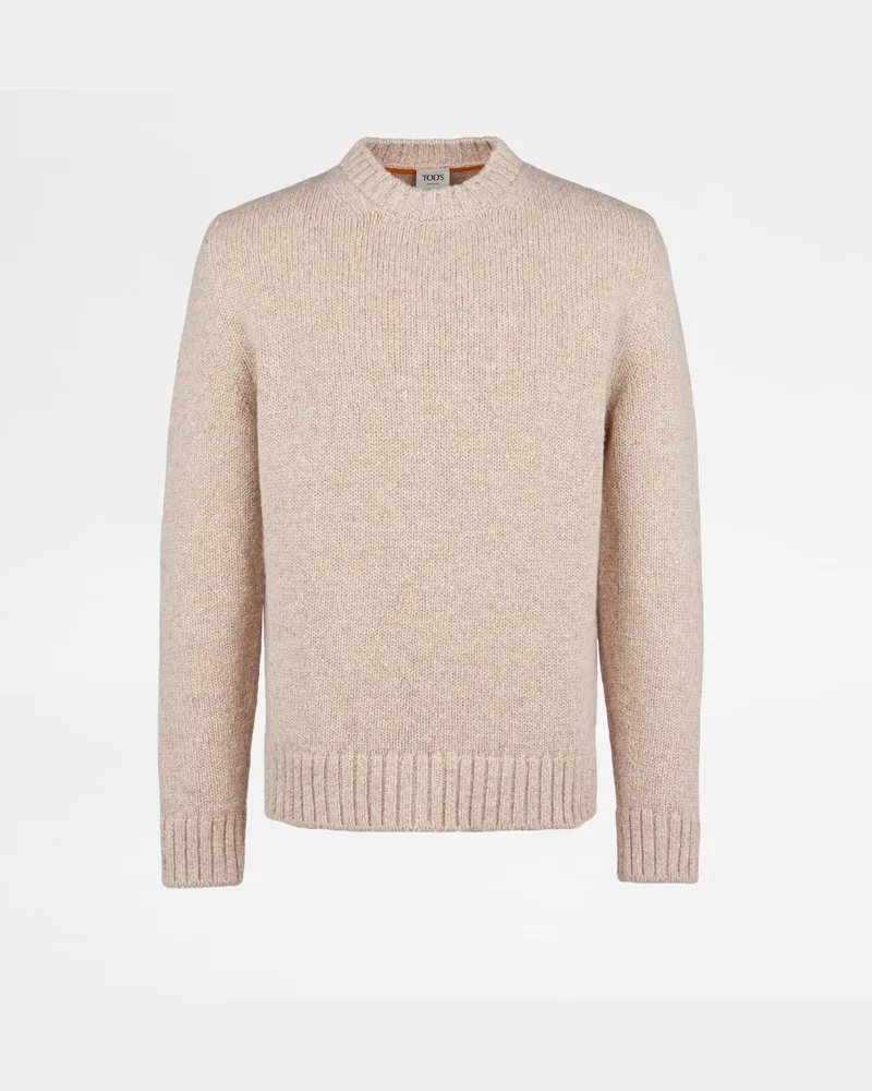 TOD'S Rundhalspullover aus einer Kaschmirmischung, WEISS, XX - Knitwear Weiss