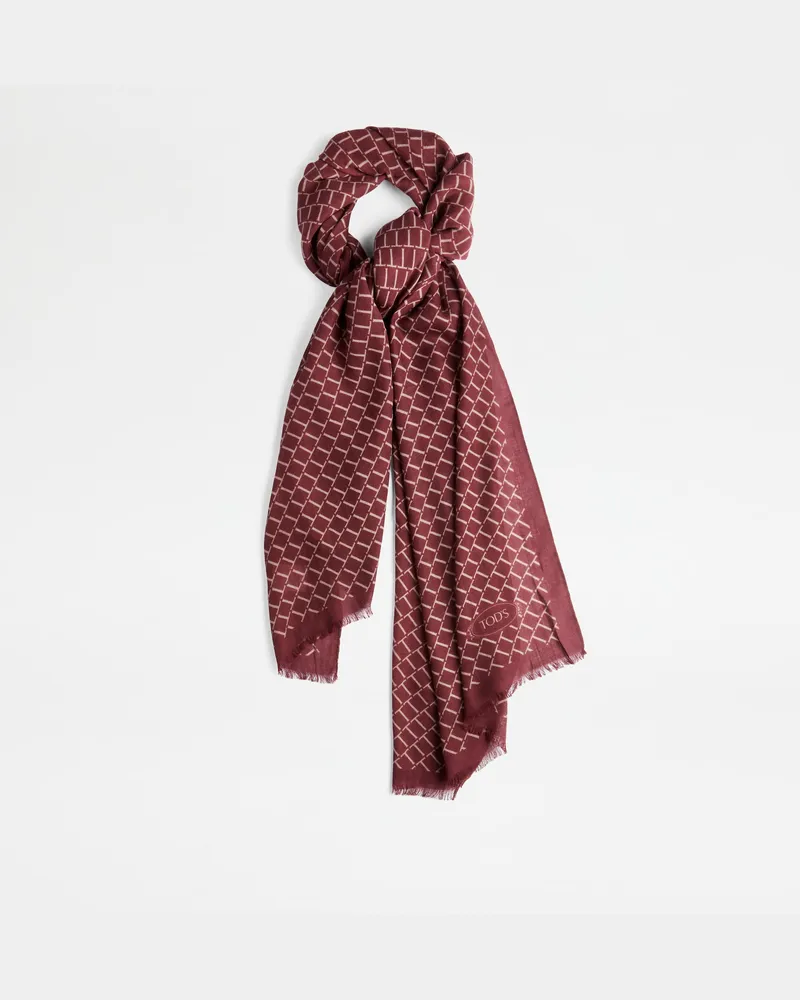 TOD'S Schal aus Wolle, BORDEAUX,  - Bags Bordeaux