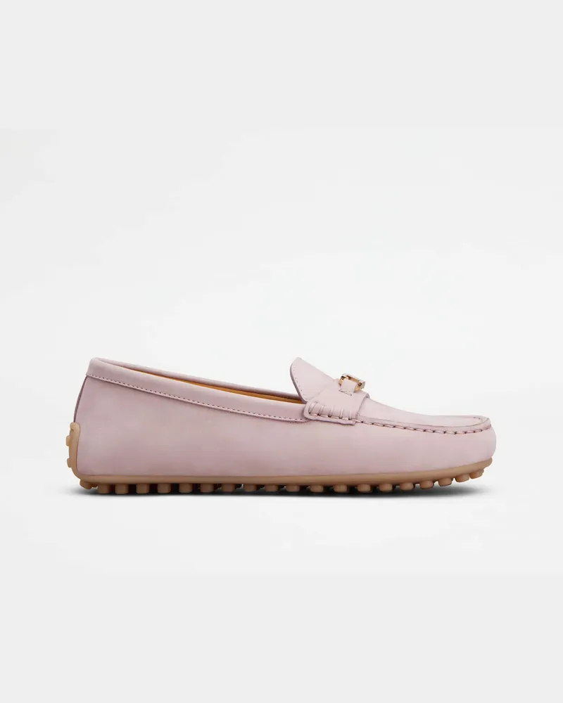 TOD'S Mokassins City Gommino aus Nubukleder, LILA Shoes Lila