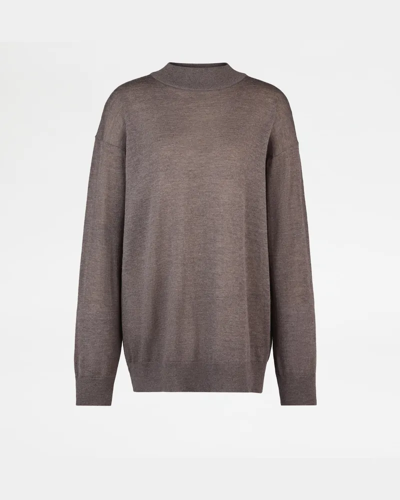 TOD'S Rundhalspullover aus Wolle, BRAUN Knitwear Braun