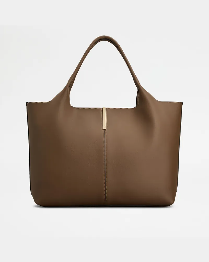 TOD'S Shopper aus Leder Medium-Small, BRAUN,  - Bags Braun