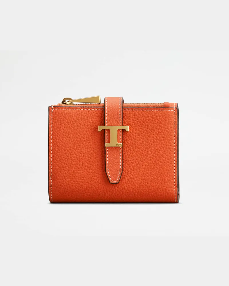 TOD'S Portemonnaie aus Leder, ORANGE,  - Wallets Orange