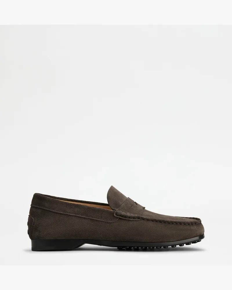 TOD'S Loafers aus Veloursleder, BRAUN Shoes Braun