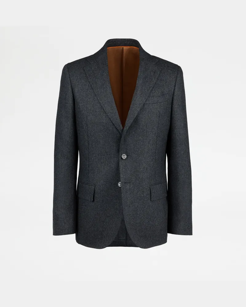 TOD'S Blazer aus meliertem Flanell, GRAU Jackets Grau