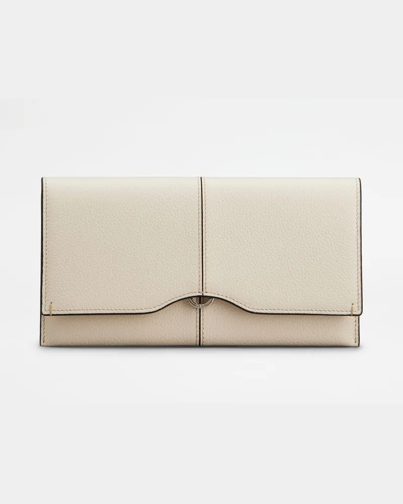 TOD'S Portemonnaie aus Leder, WEISS,  - Wallets Weiss