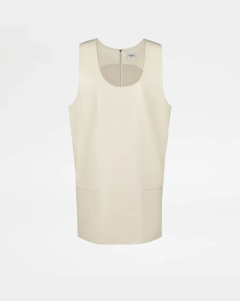 TOD'S Minikleid aus Leder, WEISS Clothing Weiss